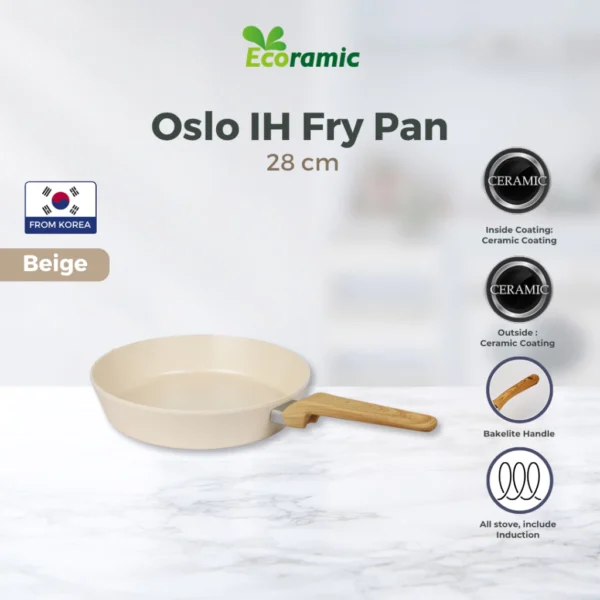 Ecoramic Oslo Fry Pan 28cm - IH Beige