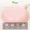 Ecoramic Oslo Wok Pan 28cm - IH Pink - Image 6